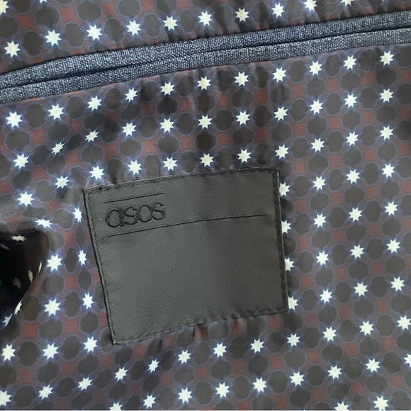 ASOS Suit Jacket & Vest Double Breasted in Blue Melange / Size 36 38 - Picture 11 of 13